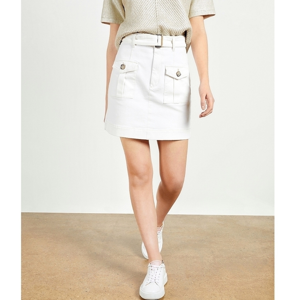 🌸 NEW Ted‎ Baker | Utility Denim Mini Skirt Cream